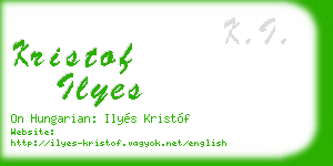 kristof ilyes business card